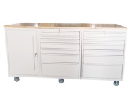 Chariot à outils professionnel robuste, armoire à outils de 72 pouces avec 14 tiroirs, pour garage, atelier de réparation privé et rangement de pièces détachées