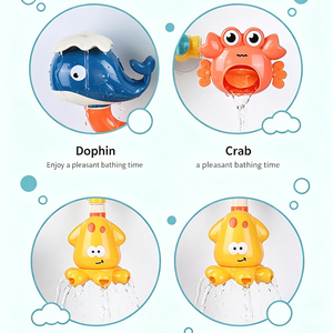 Jouet de bain pour bébé en promotion : jeu <span class=keywords><strong>d</strong></span>'assemblage de tuyaux <span class=keywords><strong>d</strong></span>'<span class=keywords><strong>eau</strong></span> à jet pour la baignoire, motif dessin animé océanique, pour tout-petits et enfants - Product Image 4