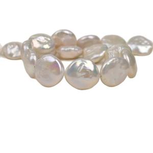 Perla Barroca Natural de Agua Dulce de 15 mm, Forma de Botón Irregular Grande, Perla Suelta para Joyería DIY, Color Blanco y Rosa en Existencia - Product Image 5
