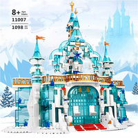 Mould King 11007-11010 MOC Frozen Paradise Crystal Falls, Modelo de Ladrillos de Plástico para Adultos, Regalo, 1098 Piezas, Juego de Bloques de Construcción