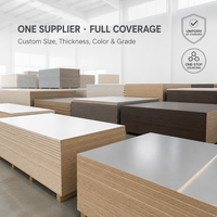 Panneau MDF mélaminé pleine épaisseur de 2 mm à 25 mm, panneau de fibres sur mesure pour meubles, construction et décoration