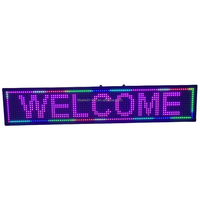 Venta caliente 100x20cm P10 Pantalla de visualización LED de ventana a todo color WIFI Señal de mensaje de desplazamiento programable