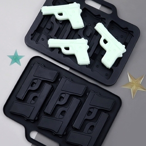 Cấp thực phẩm nhỏ <span class=keywords><strong>Pistol</strong></span> <span class=keywords><strong>Shaped</strong></span> Silicone khay đá DIY <span class=keywords><strong>Ice</strong></span> <span class=keywords><strong>Cube</strong></span> khuôn bánh công cụ khuôn mẫu - Product Image 5
