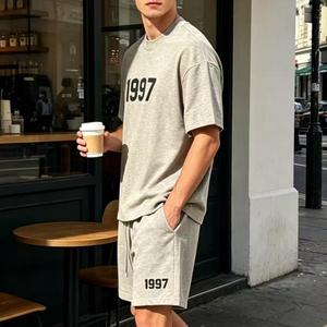 T-shirt Oversize da Uomo Fear 1997 Vintage in Cotone Pesante 300GSM <span class=keywords><strong>di</strong></span> Alta Qualità, Stampa Logo Personalizzata, Vendita all'Ingrosso - Product Image 6