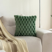 Vente en gros de housses de coussin en velours tortue de couleur unie oreiller décoratif