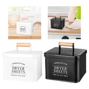 Support en métal pour feuilles de séchage, vente en gros, direct usine, boîte de rangement pour buanderie avec poignée en bois, <span class=keywords><strong>bac</strong></span> de rangement pour la maison - Product Image 3