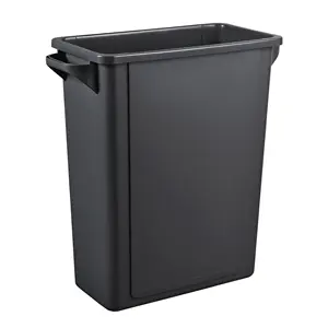 65升批发廉价超薄塑料储物垃圾箱矩形垃圾箱15加仑垃圾桶带手柄