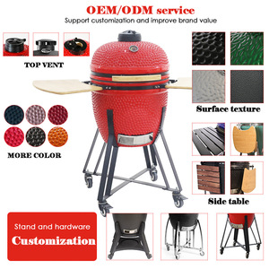 Eggkamado - Vente en gros de grills Kamado de luxe de 22 pouces, en céramique, avec chariot, pour barbecue au charbon de bois, pour restaurant extérieur, maison et cuisine - Product Image 2