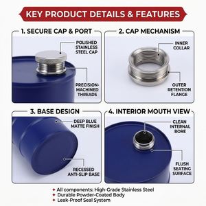Custom 350ml <b>750ml</b> Stainless Steel Hip Flask Petrol Can Petrol Tank Stainless Steel Wine Pot Portable Alcohol Storage <b>Bottle</b> - Product Image 3
