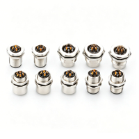 Connecteur de câble M12 étanche IP67 surmoulé, boîtier métallique aviation 2/3/4/5/6/8/12/17 broches 2A-16A pour applications industrielles et éclairage LED