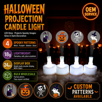 Lampe de Projection LED en Gros pour Halloween, Veilleuse à Effet Lumineux dans le Noir, Accessoire de Décoration de Fête