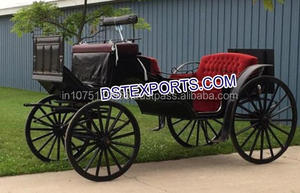 English Victorian Wedding Horse Carriage <b>Buggy</b> Customized Color Size Wood Metal Construction <b>Lightweight</b> Design Arcuate Style - Product Image 5