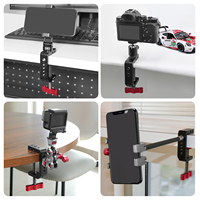 Support de caméra Mechrig CNC en aluminium C-Clamp avec filetage 1/4 "& 3/8" pour trépied, bras magique et accessoires DSLR
