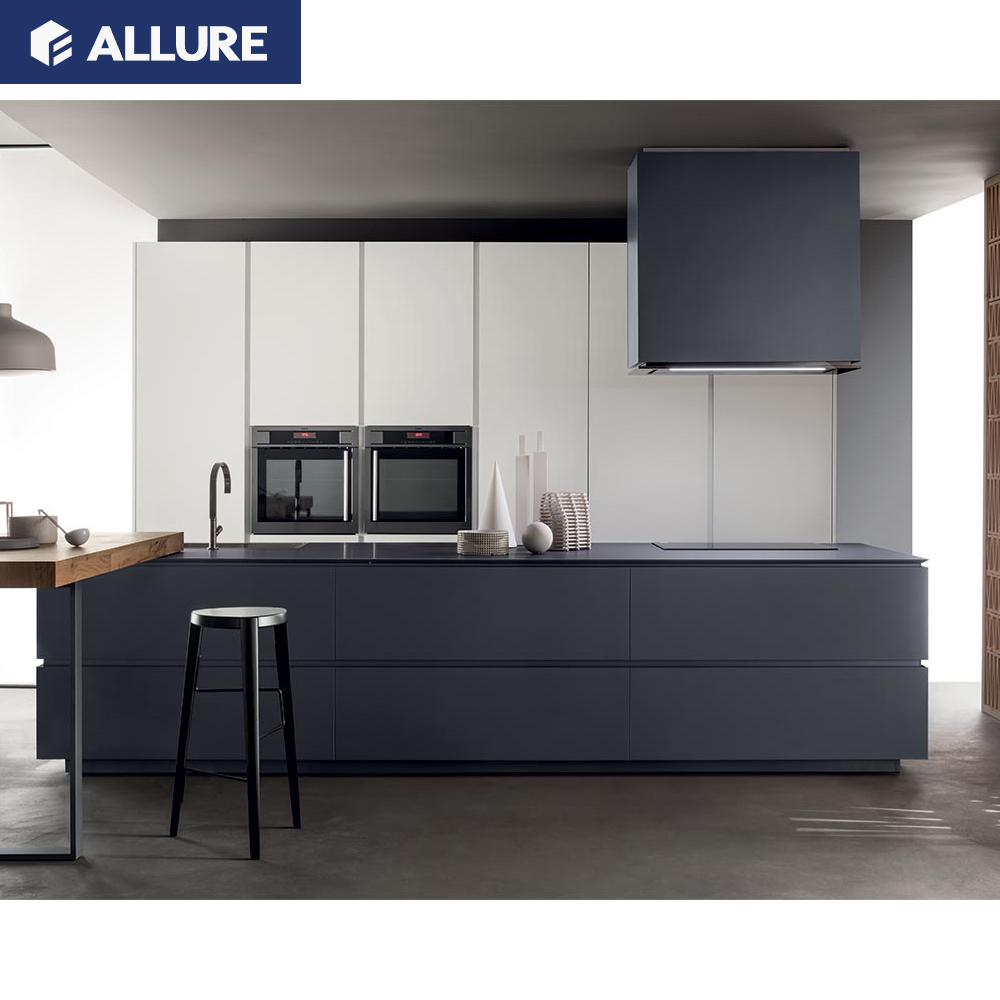 Allure-Modern Luxury White Shaker PVC Kitchen Cabinet Sets, High Gloss Acrylic Designs, Made в China