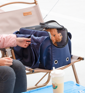 Tas Jinjing Hewan Peliharaan Model Baru untuk Luar Ruangan, Tas Selempang Anjing untuk Anjing Kecil, Kucing, dan Anak Anjing, Warna Beige, Tas Jinjing Hewan Peliharaan untuk Perjalanan dengan Sisi Lembut - Product Image 6