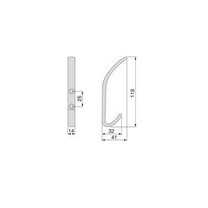 Nelson appendiabiti da parete in alluminio a 4 pezzi 7200162 Set con gancio anodizzato opaco EMUCA per uso domestico o in ufficio - Product Image 2