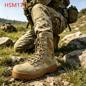 Botas de Combate LXG, Populares en el Mercado de Qatar, con Cierre de Velcro, Suela de EVA y Goma, para Operaciones Tácticas, Modelo HSM171 - Product Image 1