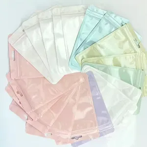 Custom Printed Trinket Plastic Bags Wholesale Zipper Bags With Logo Mini Earrings Zipper Bags