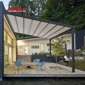 Pergolas rétractables en aluminium avec toit en tissu <span class=keywords><strong>PVC</strong></span> pliable, auvent rétractable personnalisé pour jardin, patio, balcon - Product Image 1