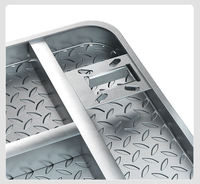Chariot à plateforme en acier moyen, capacité de charge 400 kg, roues TPR de 6 pouces avec frein, poignée pliable, chariot robuste à roulettes, usage industriel, OEM