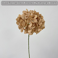 Fleurs d'hortensia artificielles HGA Bourgogne, toucher réel, pour arrangements floraux de mariage, vente en gros