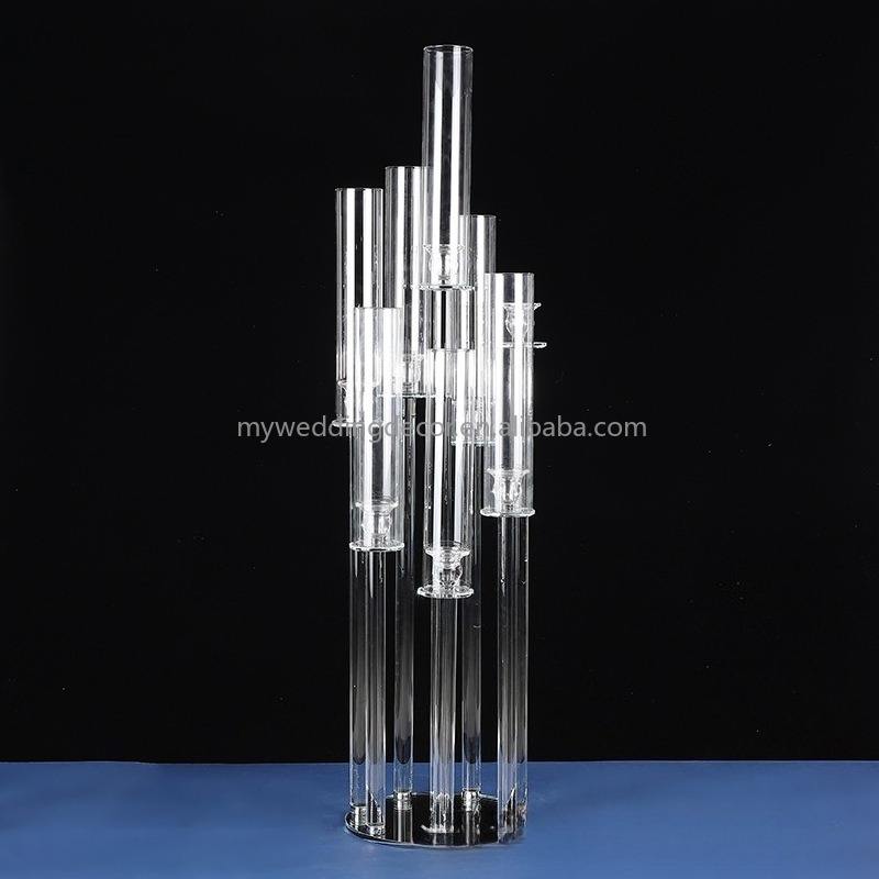 6-head square base 25x100CM straight through lampshade