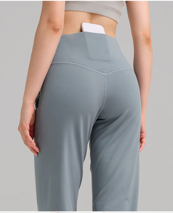 Pantalon large femme taille haute à séchage rapide confortable et décontracté avec poches et pantalon court à cordon de serrage - Product Image 6