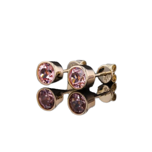 ต่างหูเงินแท้ 925 ทรงกลมแบบเกลียว ประดับเพชรซิคอนชิ้นเดียว ชุบทอง เหมาะสำหรับงานแต่งงานและงานปาร์ตี้ สำหรับผู้หญิง - Product Image 4