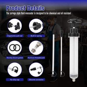 Pompe à siphon de transfert de carburant pour aspirateur de voiture, <span class=keywords><strong>seringue</strong></span> à fluide de 230 CC, pour <span class=keywords><strong>essence</strong></span>, nettoyant pour les mains pour les mécaniciens automobiles - Product Image 2