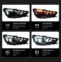 Pour Audi A4 2017-2019 : Kit de modification de phares RS avec nouveaux feux de jour LED, clignotants séquentiels et feux de position.