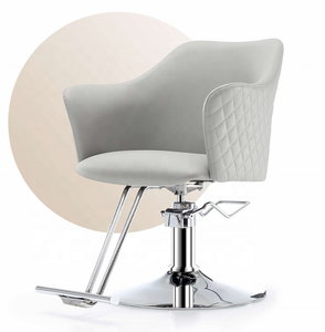 Fauteuil de Barbier Contemporain en Similicuir avec Relevage Hydraulique, Hauteur Réglable, Base Ronde, Mobilier de Salon - Product Image 1