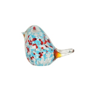 Figurine d'oiseau en verre soufflé à la main, sculpture animale artisanale, ornement décoratif pour l'entrée de la maison, cadeau - Product Image 1