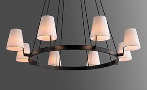 Lampe suspendue classique en laiton à anneau circulaire <span class=keywords><strong>LED</strong></span> pour îlot de cuisine de restaurant de luxe moderne américain - Product Image 2