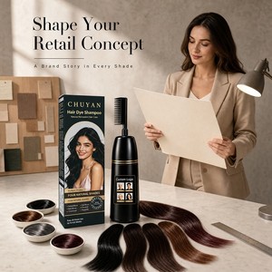 Crème colorante permanente pour cheveux Natural Essence Gray Coverage avec pinceau applicateur, qualité professionnelle, vente en gros - Product Image 1