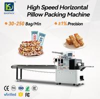 Hochgeschwindigkeits-Automatische Lebensmittel-Kissenverpackungsmaschine mit Horizontaler Durchlaufverpackung für Beutel/Folien/Kunststoffmaterialien