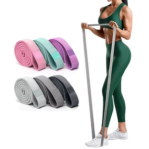 Banda de Resistencia Larga de Goma Natural para Entrenamiento de Fuerza, Fitness, Yoga, 15-35lbs, 2M, Banda Elástica Deportiva Tejida - Product Image 1