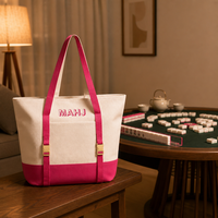 Nouvel ensemble de tuiles de mahjong Geling rouge tendance pour filles MJ-087, 4 joueurs, fournisseur d'usine, tuiles classiques en mélamine écologiques de qualité supérieure
