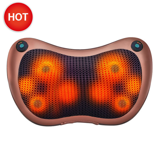 Electronic Home Car Neck Pillow Massager Machine Kneading Neck Massage Pillow With Heat Shiatsu Shoulder Back Neck Massager