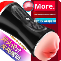 Godet de masturbation à double tête, masseur de prostate masculin, masturbateur masculin, appareil d'exercice pour l'étirement pénien