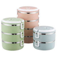 Boîte Bento Japonaise Détachable à Trois Niveaux en Acier Inoxydable pour le Bureau, la Conservation des Repas Chauds, les Sorties Pique-nique, et les Aliments Écologiques
