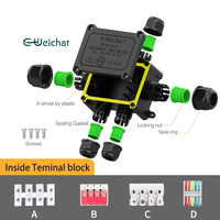 EW-M2068S-5T 5 voies boîtier câble de connexion solaire intelligent boîte de jonction fil câble cosses boîtes de rangement Ip68 étanche boîte de jonction