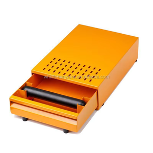 Accessoires à café en acier inoxydable de couleur noir/blanc/orange/rouge, boîte à déchets avec tiroir - Product Image 2