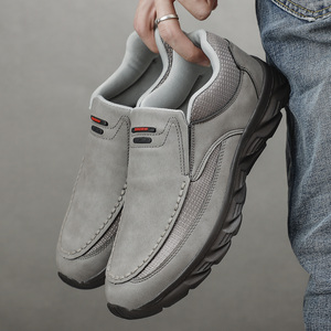 Chaussures décontractées en cuir pour hommes, mocassins respirants, baskets confortables en cuir pour hommes, nouvelles chaussures plates pour hommes - Product Image 2