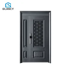 China puertas de Security pour maisons American Exterior Door Main Entrance Entry Steel Front Door