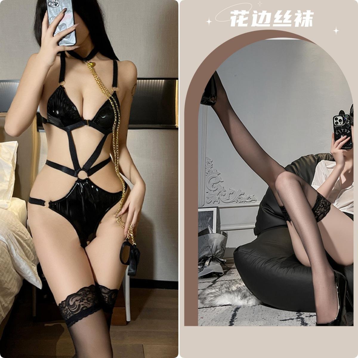 ชุดสูทสีดำ+ถุงน่องสีดำ