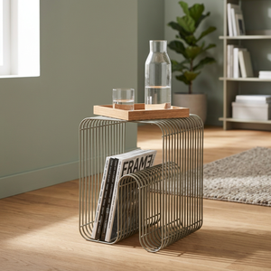 Table basse au design incurvé, forme géométrique, base sculpturale, lignes modernes, courbes minimalistes, design symétrique, structure compacte - Product Image 4