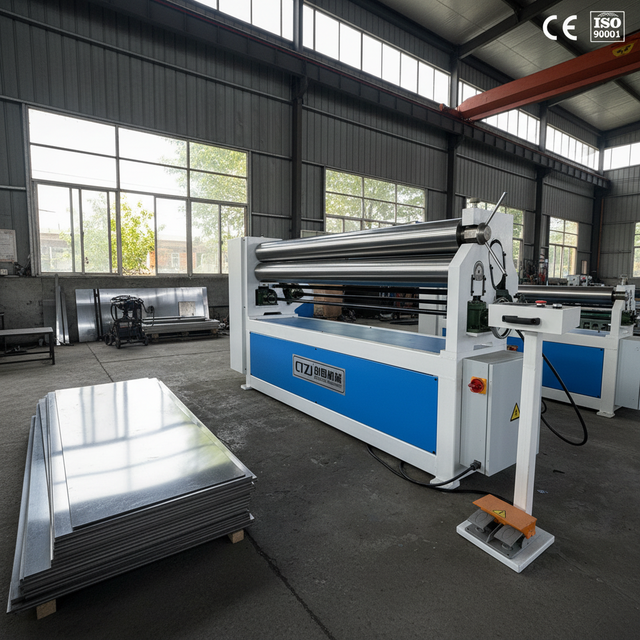 ESR-6x2000 3-Roller Automatic Mechanical Asymmetric Plate Rolling Machine for Stainless Steel and Carbon Steel Metal Sheets