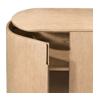 خزانة بوفيه حديثة من الخشب الصلب لطاولة الطعام، وحدة تخزين جانبية بأربعة أبواب مع أدراج - Product Image 2