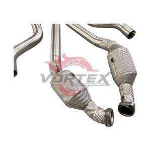 ท่อแคทดาวน์ไพพ์ Vortex 304 High Flow สำหรับ Mercedes-Benz E63 W212 CLS63 C218 5.5T ปี 2013–2017 พร้อมแผ่นกันความร้อน ไม่แสดงไฟเตือน Check Engine - Product Image 4