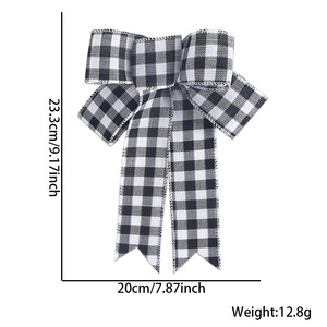 Décorations de Noël : Grands nœuds en ruban de velours rouge de 10 et 12 pouces avec fil métallique pour sapin de Noël, couronne, cadeau, fêtes, vente en gros - Product Image 3